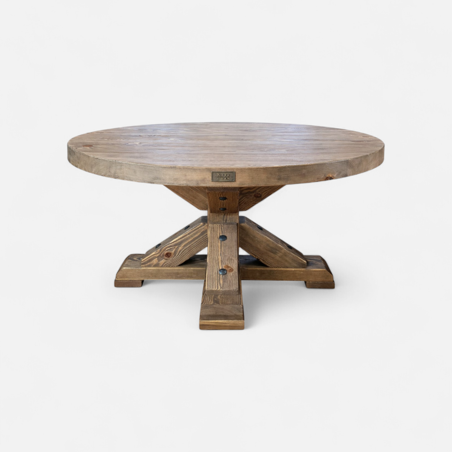 Rustikt runt matbord Kebnekaise i massivt trä från Nordanlids Rustik